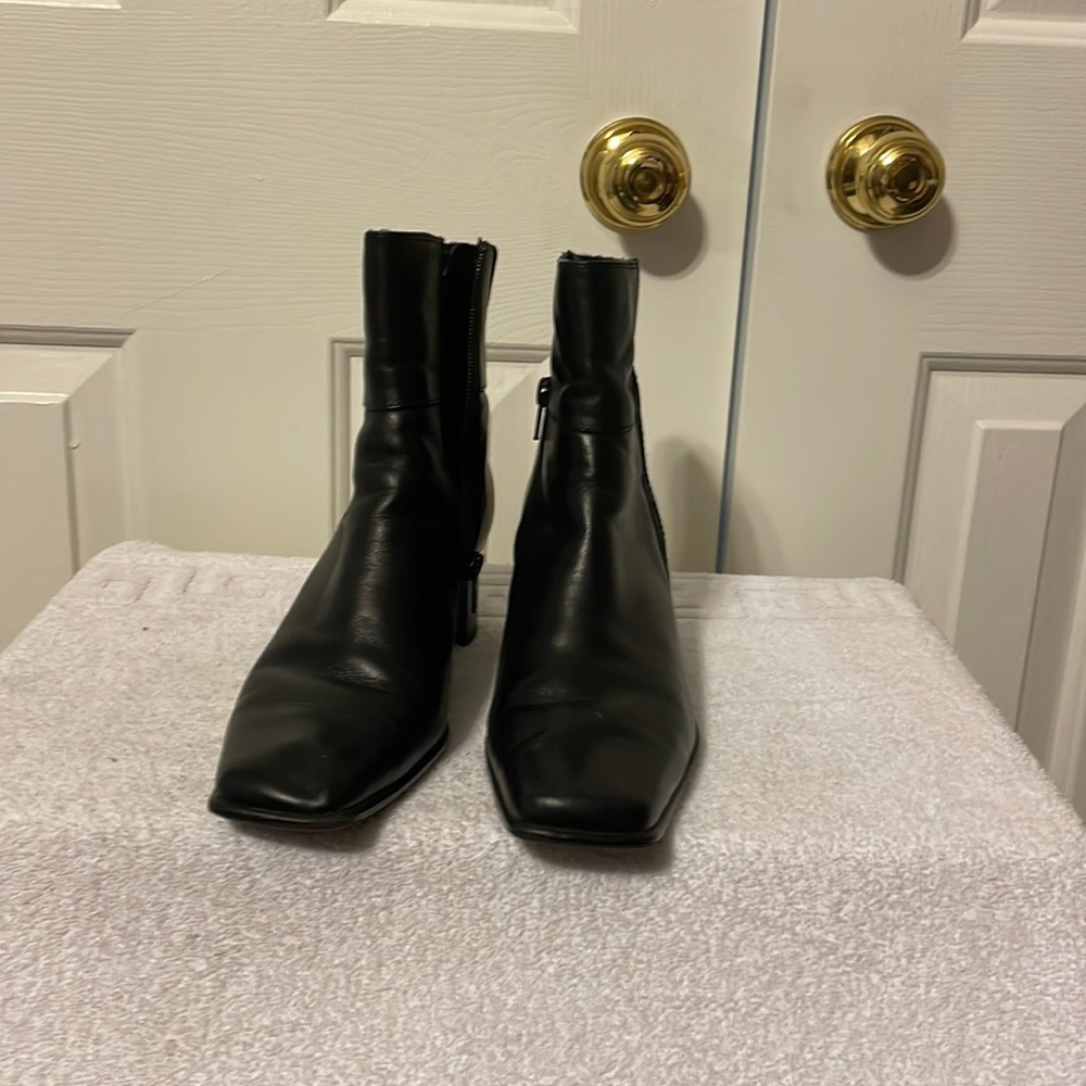 Apostrophe black ankle boots. Size 8